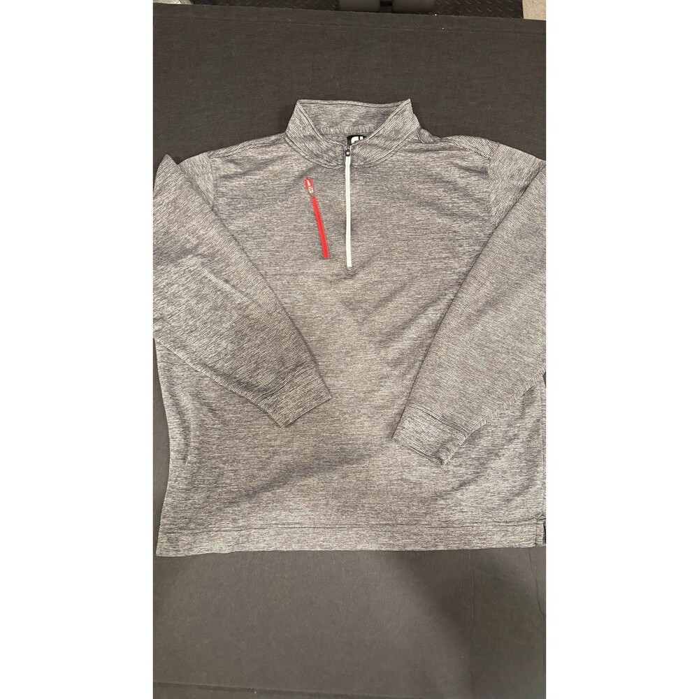 RARE Footjoy Quarter Zip 1/4 FJ Golf Shirt CCCC Sz XXL long Sleeve Pullover Grey